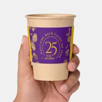 Purple & Gold School College Class Reunion Coffee Cup Sleeve