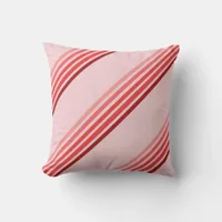 Pillow - Red Stripes on Pink