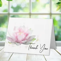 Pink Water Lily Funeral Sympathy Thank You