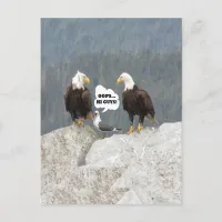 Funny Eagles and Seagull Postcard