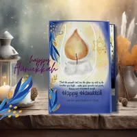 Light Candles Watercolor Happy Hanukkah  Medium Gift Bag