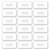 18 Individual Guest Name and Company Business Sticker