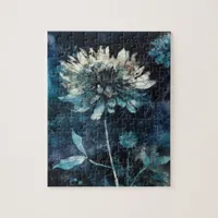 Blue Floral Jigsaw Puzzle