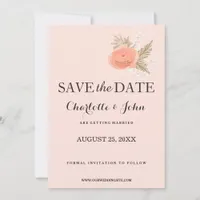 ivory blush gold floral save the dates save the date