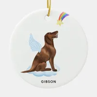 German Shorthaired Pointer Dog Angel Pet Memorial  Ceramic Ornament