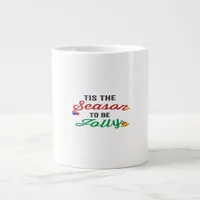 Tis The Season To Be Careful Classic Stickers Giant Coffee Mug