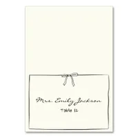 Timeless Chic Coquette Bow Handwritten Place Card