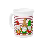  Cute Festive Christmas Gnomes   Beverage Pitcher