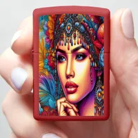 Elegant Filipino Woman High-End Art Zippo Lighter