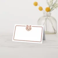 Rustic Bear Birthday Place Card – Teddy Bear Party