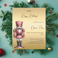 Nutcracker gold Christmas Party invitation