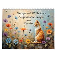 Orange and White Cats AI-generated Images Calendar