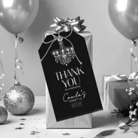 Old Hollywood B & W Chandelier Sweet 16 ID1108 Gift Tags