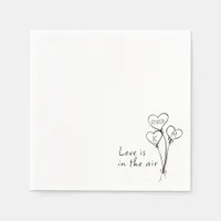 Whimsical "Love is in the Air" Custom Chic Wedding Napkins
