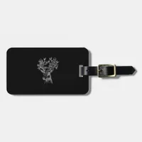 Deer Horn Mushroom Cottage  Goblincore Vintage Aes Luggage Tag
