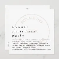 Employee Christmas Party Minimalist Logo Company Invitation