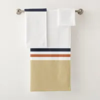 Modern Minimalist New Season Stripes  Bath Towel Set