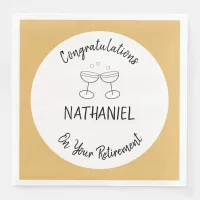 Personalized Congratulations On Your Retirement Paper Dinner Napkins