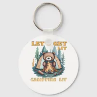 Let's Get Lit. Campfire Lit. Camping Lover Classic Keychain