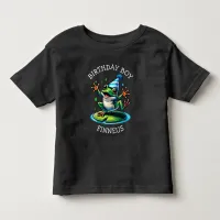 Funny Frog Themed Birthday Boy Toddler T-shirt