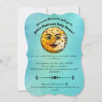 Over the Moon Baby Shower Celebration Invitation