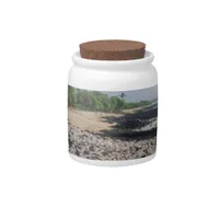 Punaluʻu Black Sand Beach Hawaii Big Island Candy Jar