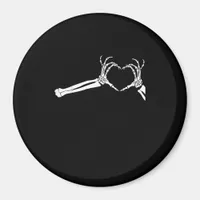 Funny Skeleton Heart Hands. Halloween Costume Skel Magnet