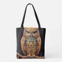 Barn Owl Colorful Tote Bag