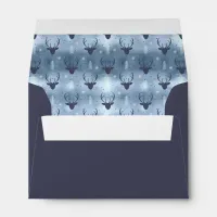 Deer Antlers Arrows Christmas Pattern Blue ID861 Envelope