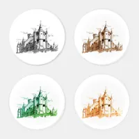 Coasters - Castles in Various Colors