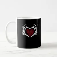 Skeleton Hand Heart Sign Costume Trending Hallowee Coffee Mug