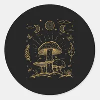 Academia Goblincore Aesthetic Cottagecore Mushroom Classic Round Sticker
