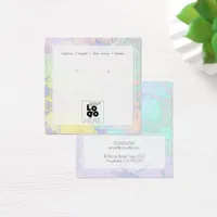 Custom Logo Iridescent Marble Earring Display Card