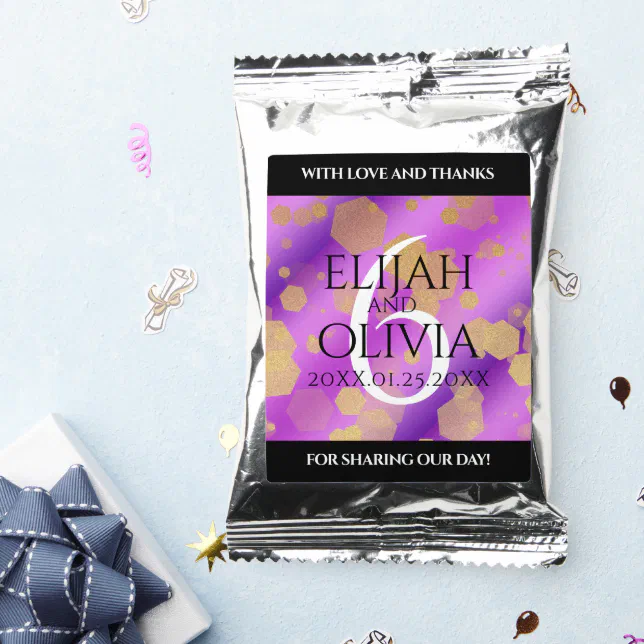 Elegant 6th Amethyst Wedding Anniversary Coffee Drink Mix