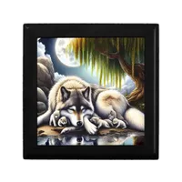 Moonlit Serenity A Slumbering Wolf Gift Box