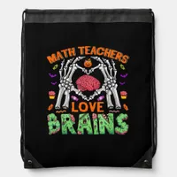 Math Brain Heart Skeleton Hand Zombie Halloween Drawstring Bag