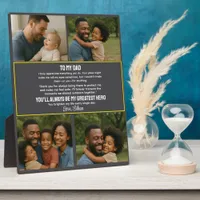 Best Father Ever Personalized Photo Collage Plaque
