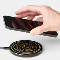 Triple Celtic Knot Swirl Mandala  Wireless Charger