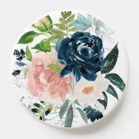 Elegant Blue and Pink Flowers Floral PopSocket