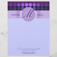 Funky Purple Disco Lights stationery Letterhead