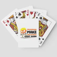 Trumpkin Pumpkin Halloween Classic Poker Cards