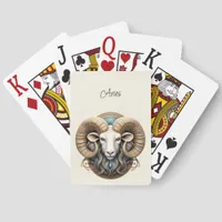 Aries Ram Zodiac Minimalist  Jumbo Poker Cards