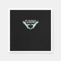 Grandma Zombie Hand Heart Halloween Costume Family Napkins