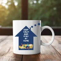 Stay Cozy: Keep Calm and Stay at Home Coffee Mug
