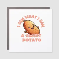 I Yam What I Yam Sweet Potato Warm Cozy Tone Car Magnet