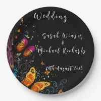 Whimsical Butterfly Garden Postcard Paper Plates