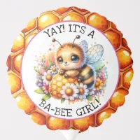 Honey bee themed Girl's Baby Shower Personalized Balloon