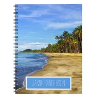 Tropical Beach Add Your Name Notebook