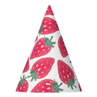 Red Strawberry Birthday Party Hats