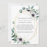 Geometric Eucalyptus Wedding Reduced Guest List Announcement